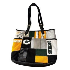 Green Bay Packers Tote/Purse Bag With Team Logos by Bradford Exchange Football